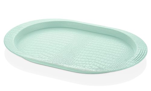 Deri Desenli Tepsi Oval