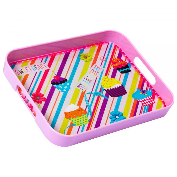 Melodi Tray Decorated Rectangle Small