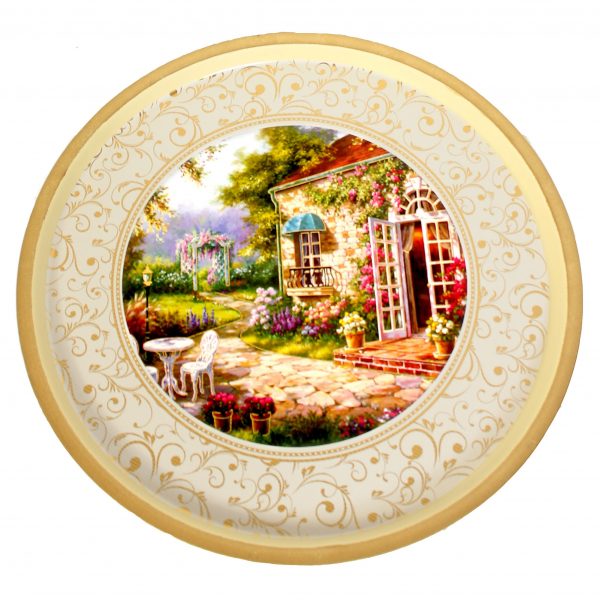 Toya Tray Round Gold