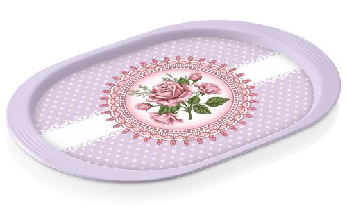 Toya Tepsi Oval Dekorlu