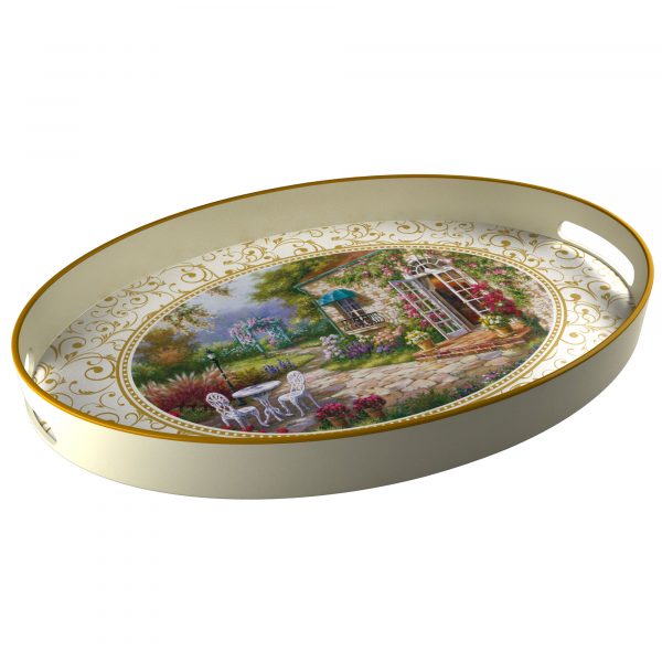 Authentic Tray Gold Oval Small