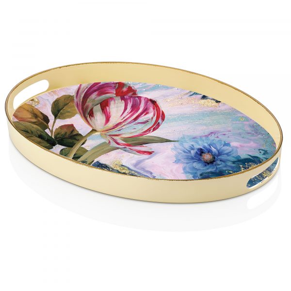 Authentic Tray Gold Oval Large